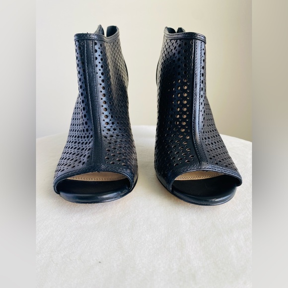 Banana Republic Shoes - Banana Republic Black Perforated Leather Booties